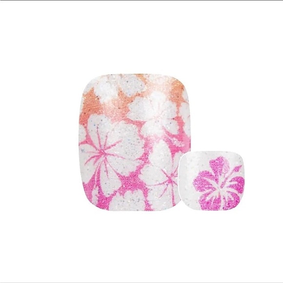*Retired* Color Street: Hibiscus Kiss (Pedicure) | Floral Tropical Summer Pink - Picture 14 of 15